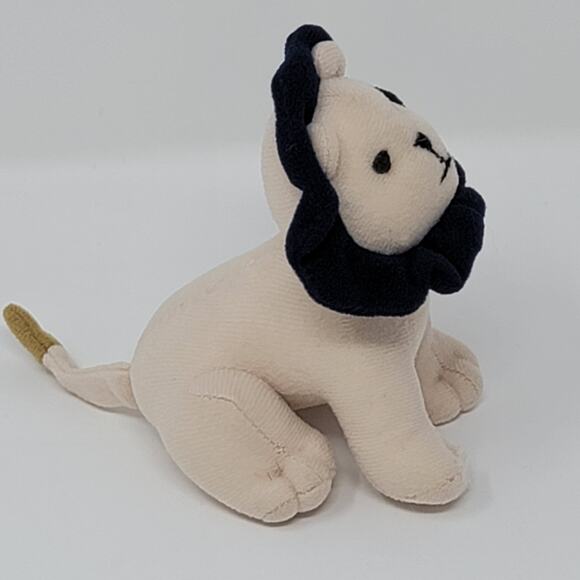 Miniature Lion Plush Baby Cub Tan Dark Brown Mane Sewn Face Mini Stuffed Animal - Picture 4 of 8